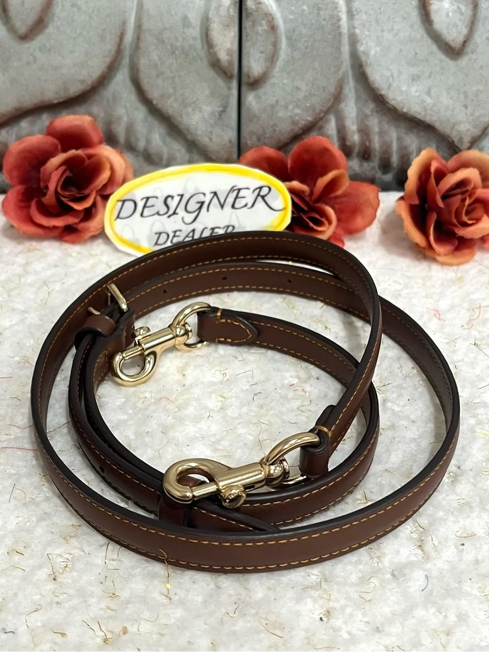 COACH Adjustable Brown Leather Replacement Strap